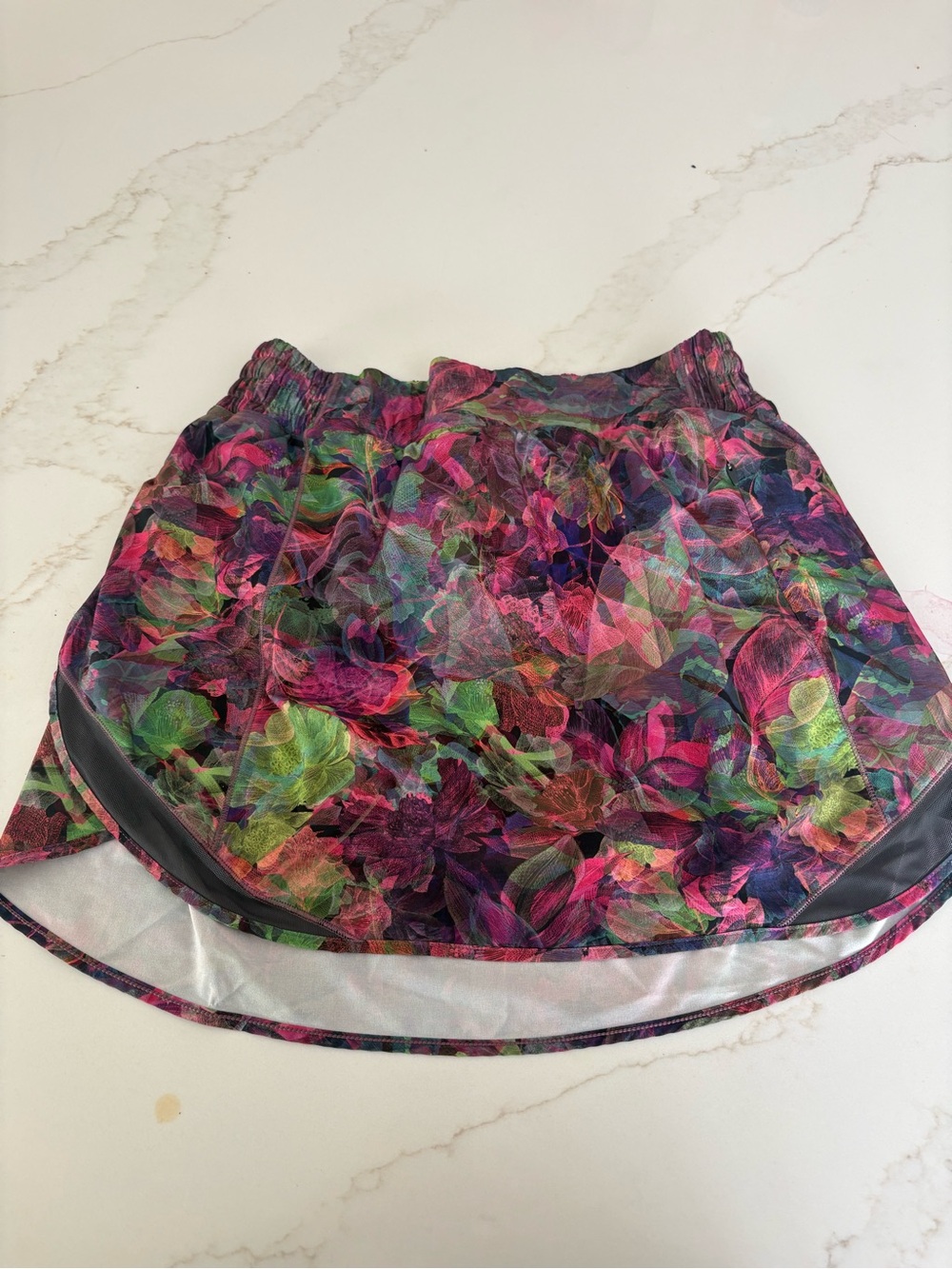 lululemon athletica Floral Multi-Color Skater Skirt in Pink, Green & Purple